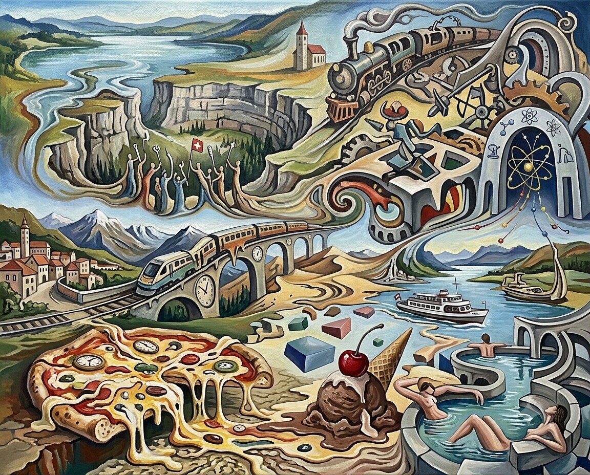 Schweiz 2024 im Stil von Dalí